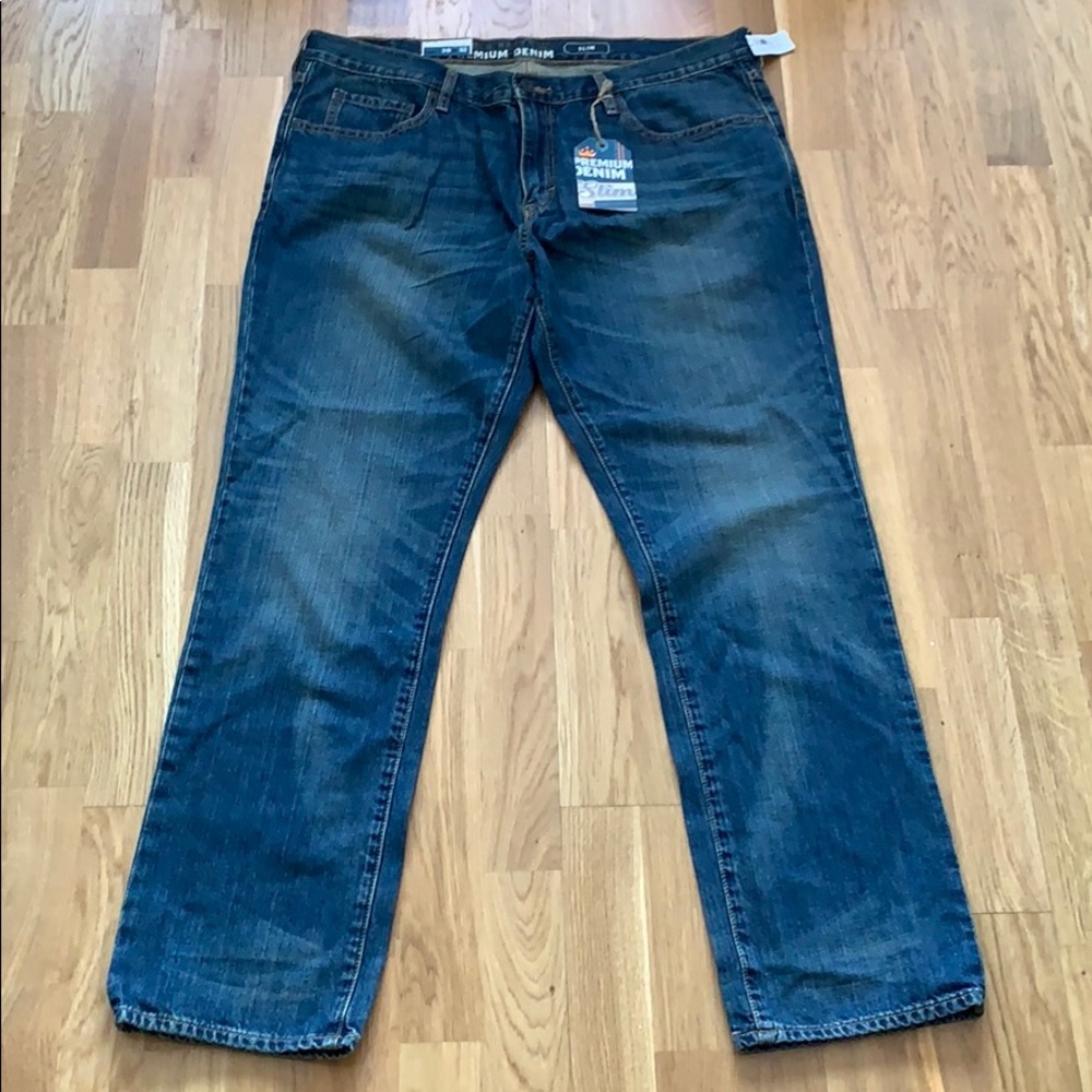 Men’s Old Navy Slim Premium Denim Blue Jeans 38x32